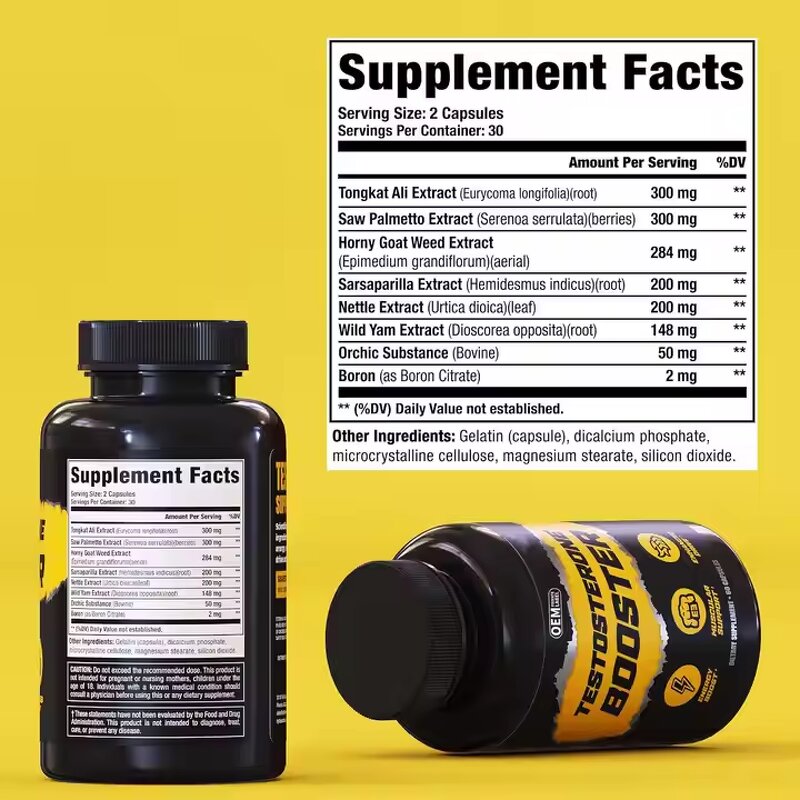 Muscle Growth Capsules Factory - Hormone Balance Natural Support OEM Energy Strength
