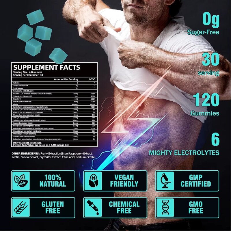 Electrolyte Gummies Manufacturer - Sugar Free Hydration Pre Workout Energy Drinks Creatine