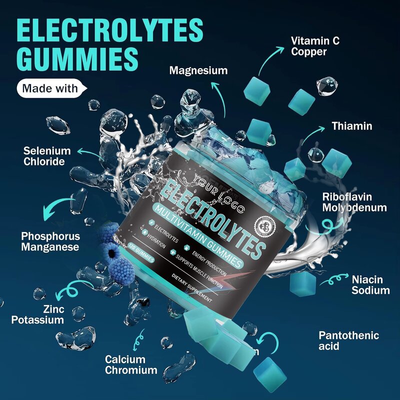 Electrolyte Gummies Manufacturer - Sugar Free Hydration Pre Workout Energy Drinks Creatine