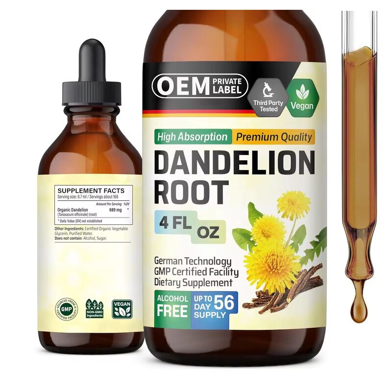 Dandelion Root Drops Manufacturer - OEM Herbal Detox & Cleanse for Weight Loss Adults