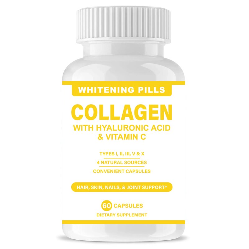 Collagen Glutathione Capsules Factory - OEM for Adult Women Caffeine-Free Skin Whitening