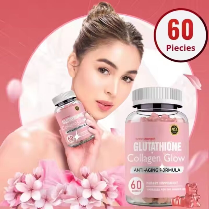 Glutathione Collagen Gummies Factory - OEM Private Flavored Label for Skin Care