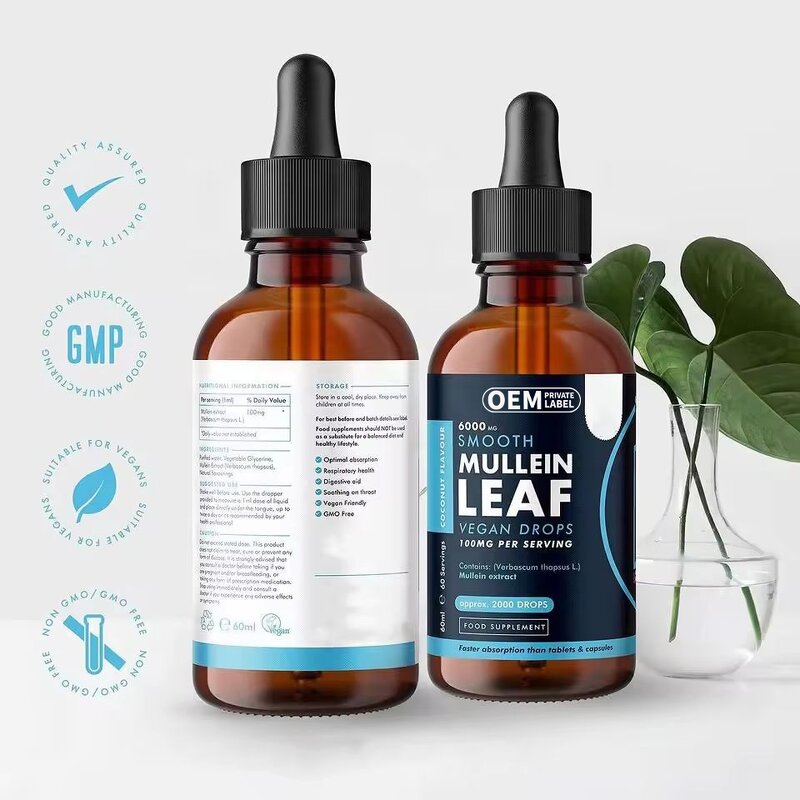 Mullein Leaf Extract Drops Manufacturer - OEM Private Label Natural Organic Tincture