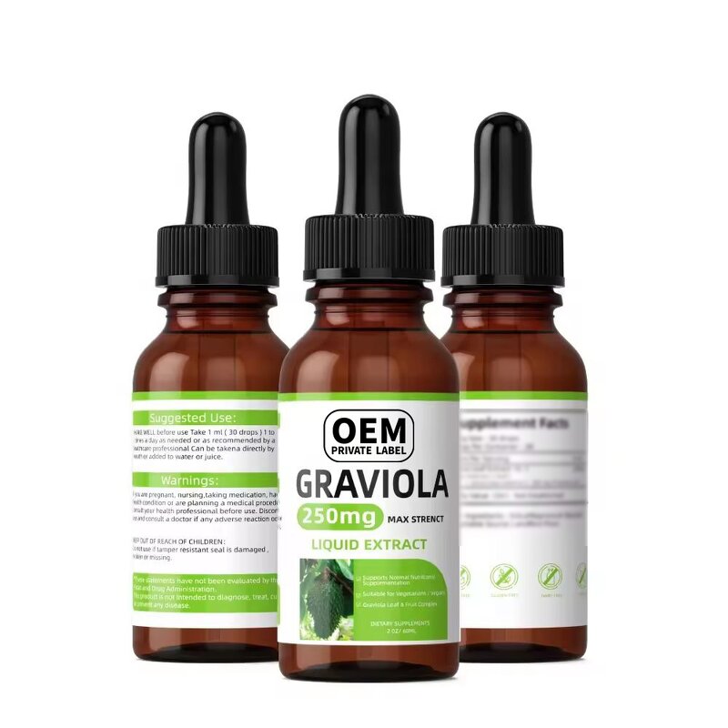 Graviola Leaf Drops Manufacturer - Supply OEM Organic Supports Normal Nutritional Supplement