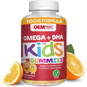 Kids Multivitamin Gummies Manufacturer - OEM 100% Pure Organic DHA Omega 3 Brain Joint
