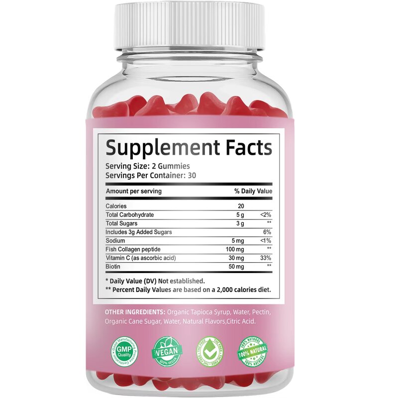 Collagen Gummies Factory - Private Label Skin Whitening Brightening Biotin Beauty Product