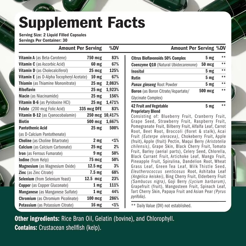 Vegan Multivitamin Capsule Factory - Healthcare Supplement Private Label Energy Focus