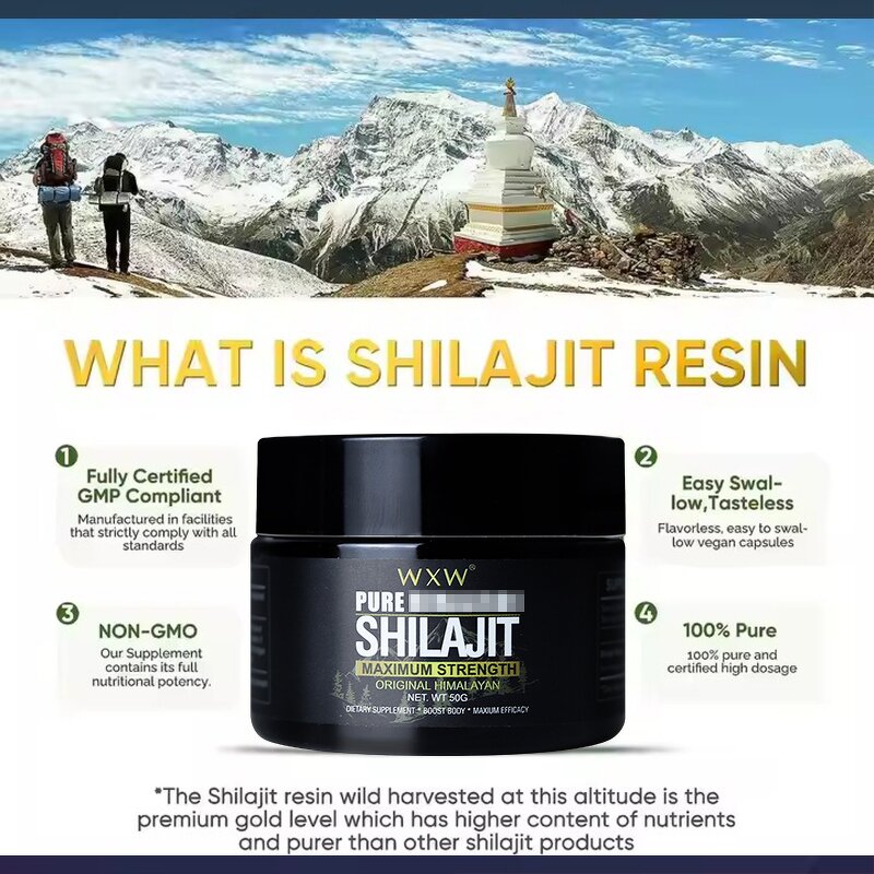 Shilajit Resin Manufacturer - OEM 1000mg Fulvic Acid Organic