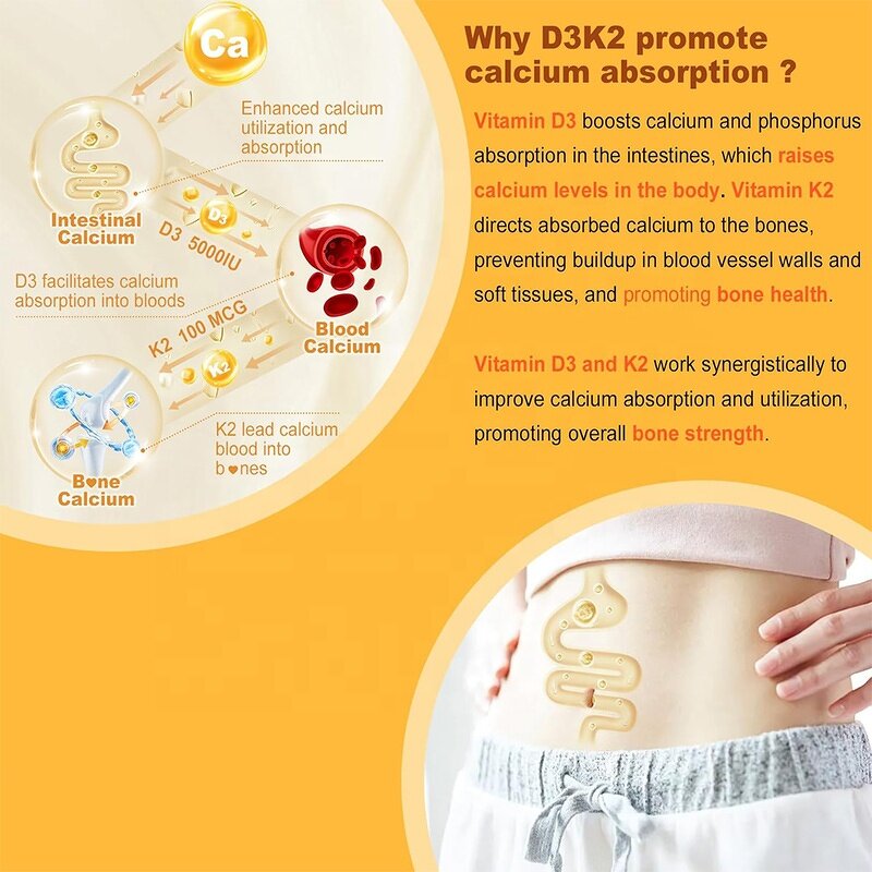 Vitamin D3 K2 Gummies Manufacturer - Hot Sale Organic Dietary