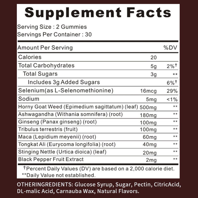 Maca Root Gummies Factory - Strong Man Supplement OEM