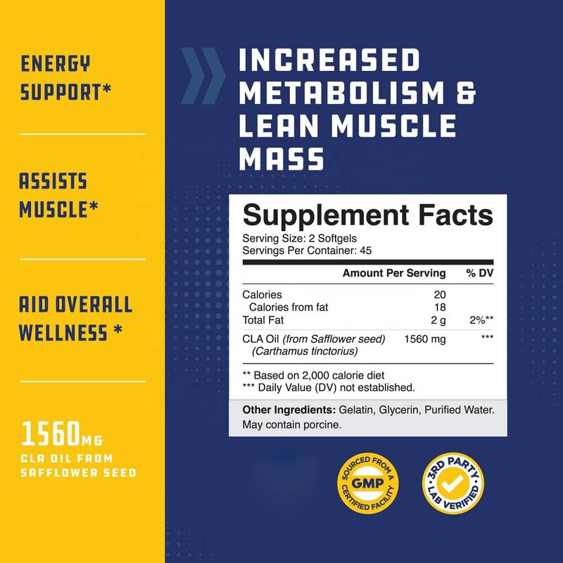 CLA Softgel Capsules Factory - Wholesale Slimming & Energy Support