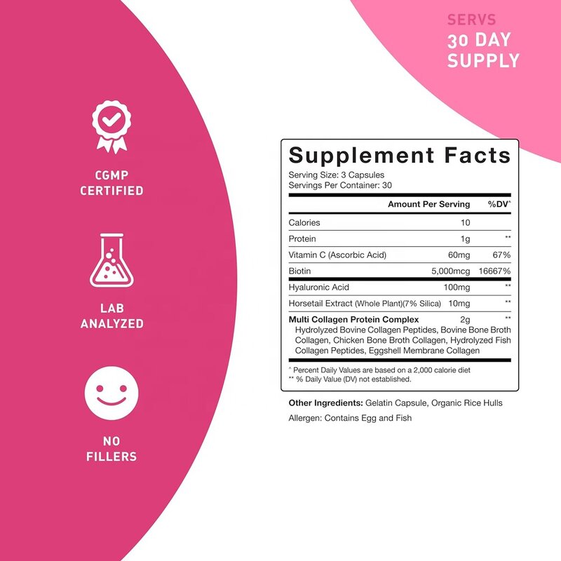 Collagen Capsules Manufacturer - Hair Growth & Skin Beauty OEM