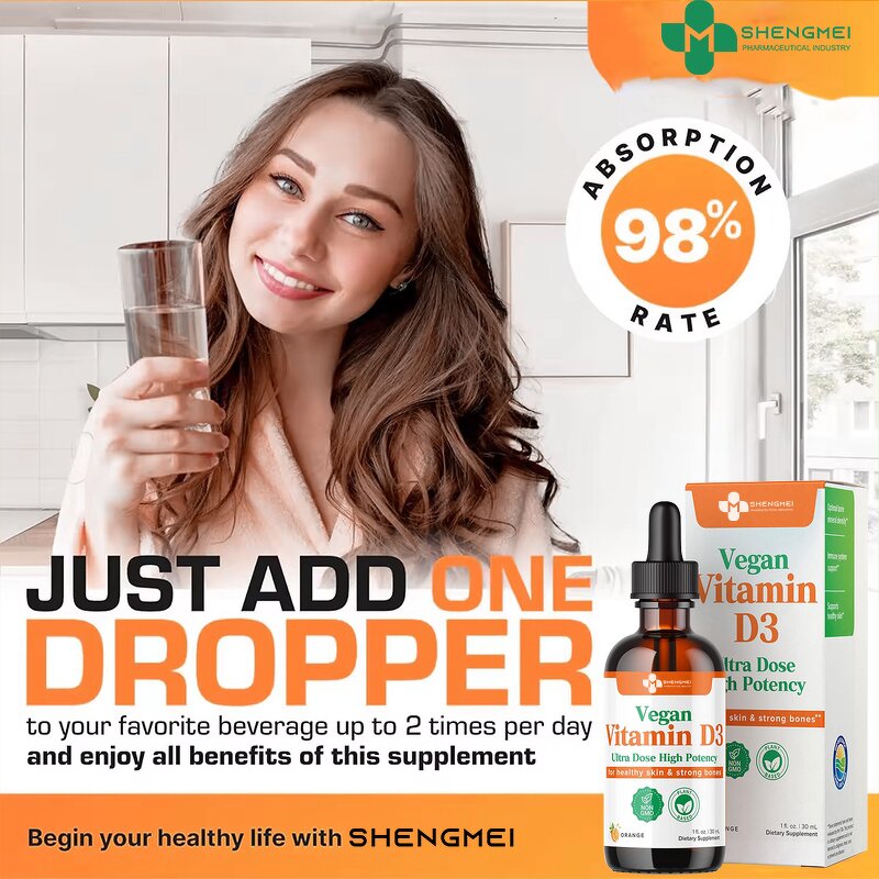 Vitamin D3 K2 Liquid Drops Manufacturer - Custom Designed Vegan Immune