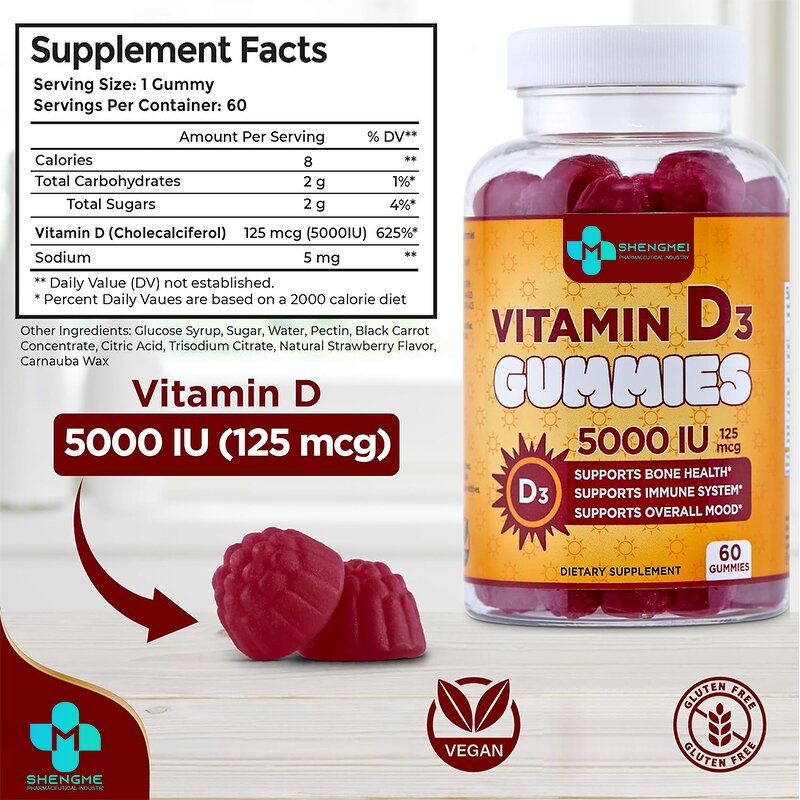 Vitamin D3 Gummies Manufacturer - Factory Sale Immune Support