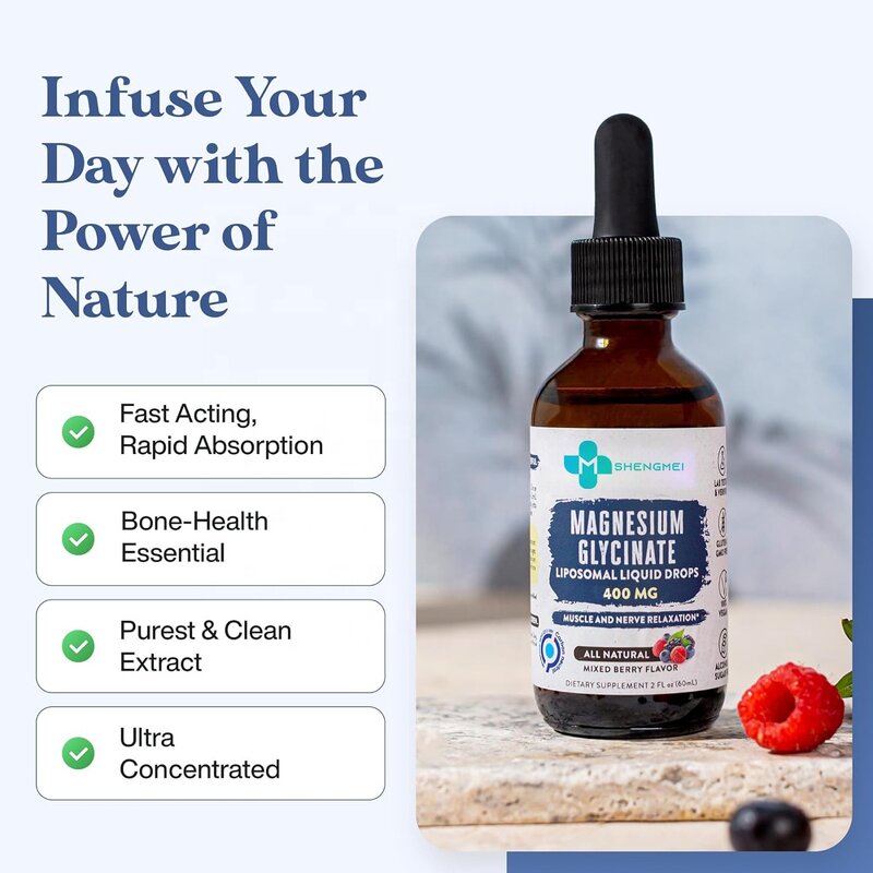 Magnesium Glycinate Liquid Drops Factory - Organic Natural Flavor