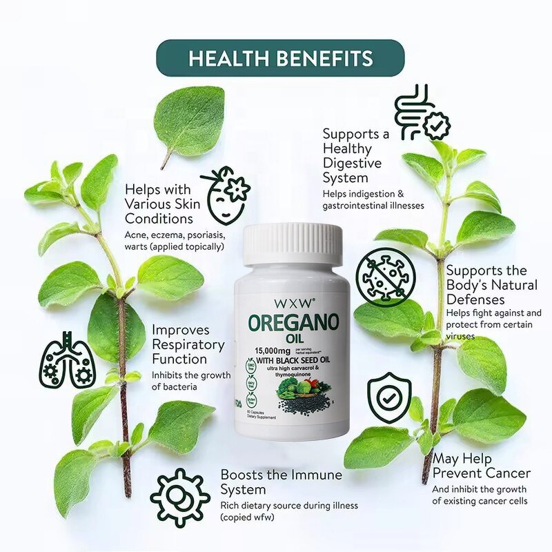 Oregano Oil Capsule Factory - Top Quality Immune Support Softgel