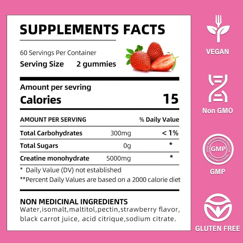 Creatine Monohydrate Gummies Manufacturer - OEM 5000mg Muscle Energy