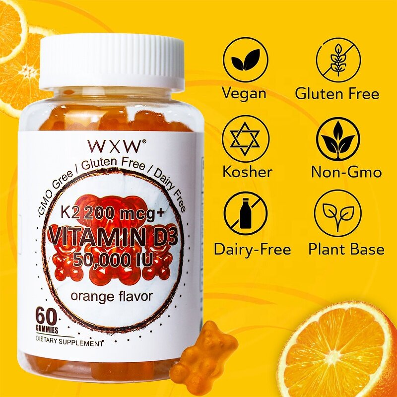 Vitamin D3 K2 Gummies Manufacturer - Hot Sale Organic Dietary