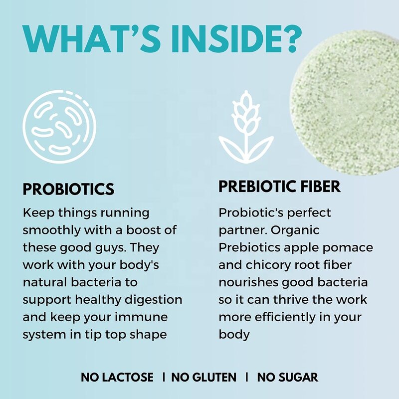 Probiotic Effervescent Tablets Manufacturer - Daily Prebiotic Digestion