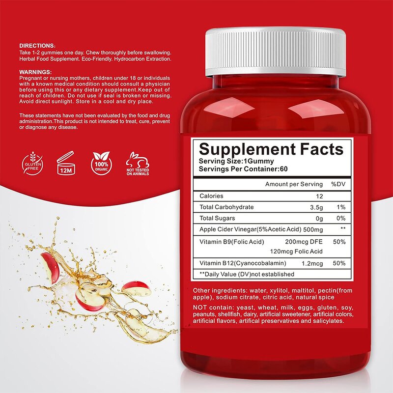 Apple Cider Vinegar Gummies Manufacturer - Private Brand Vegan Slimming