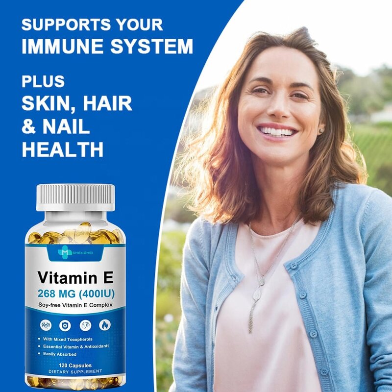 Vitamin E Softgel Capsules Factory - Organic Skin Hair Nail Health