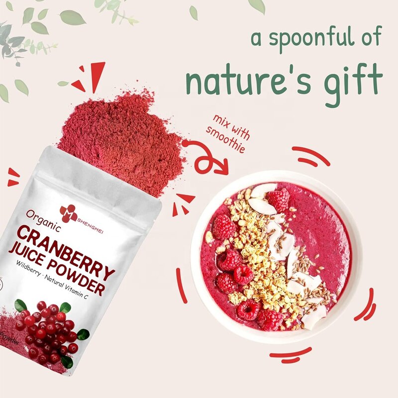 Cranberry Juice Powder Factory - Wild Cold Pressed Organic Vitamin C