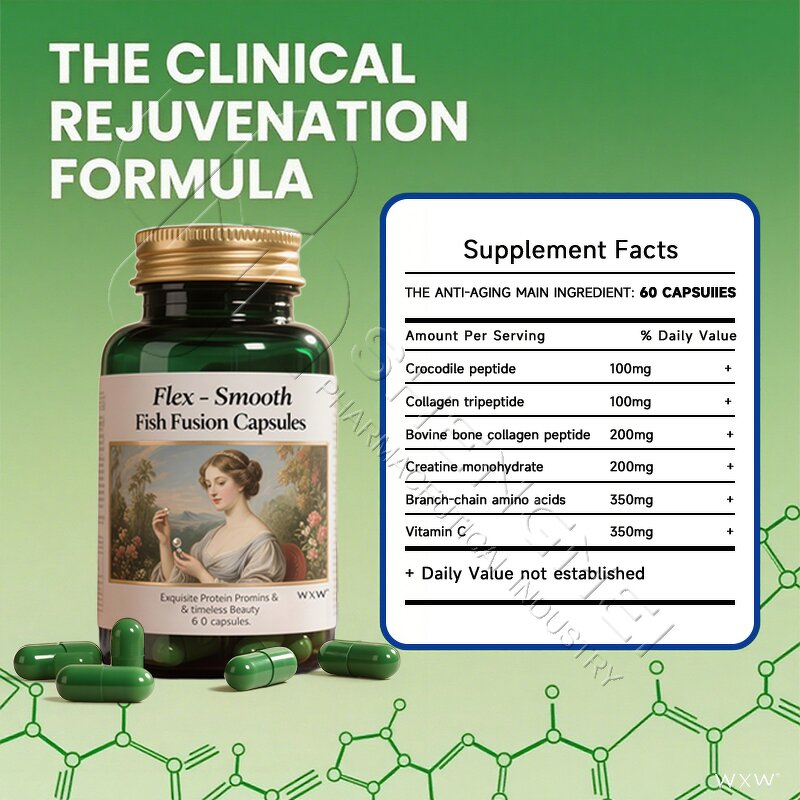 Anti-Wrinkle Capsules Factory - Crocodile Peptide Collagen Tripeptide