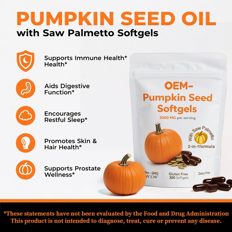 Pumpkin Seed Oil Softgels Manufacturer - Prostate & Bladder Health