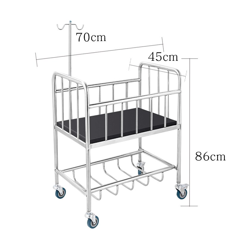 Mobile Baby Cot Factory - SCIENSMED Hospital Stainless Steel