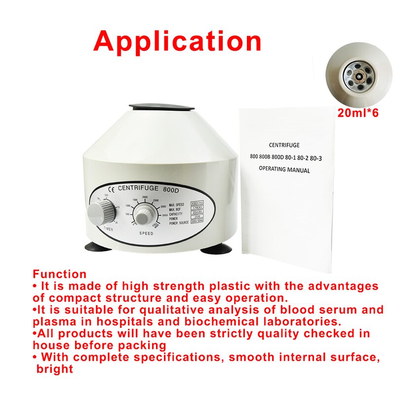 Electric Centrifuge Manufacturer - Sciensmed 800D with Timer