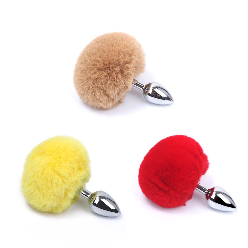 Metal Butt Plug Factory - Short Tail Colorful OEM