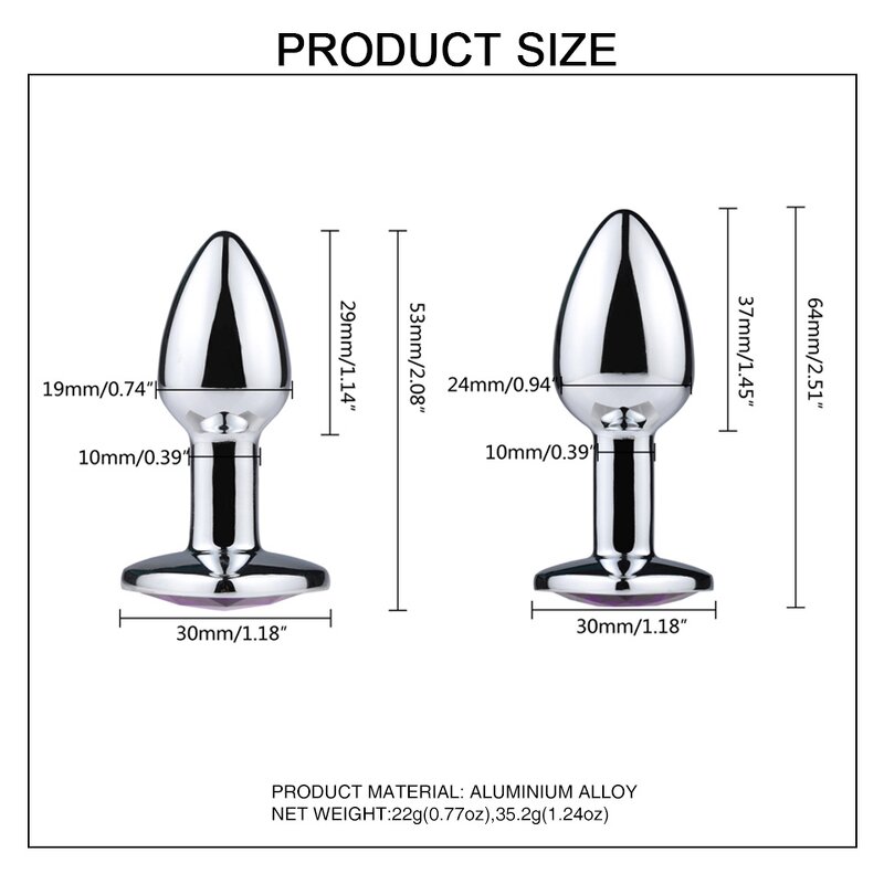 Aluminium Butt Plug Supplier - Mini Heart Base Bulk