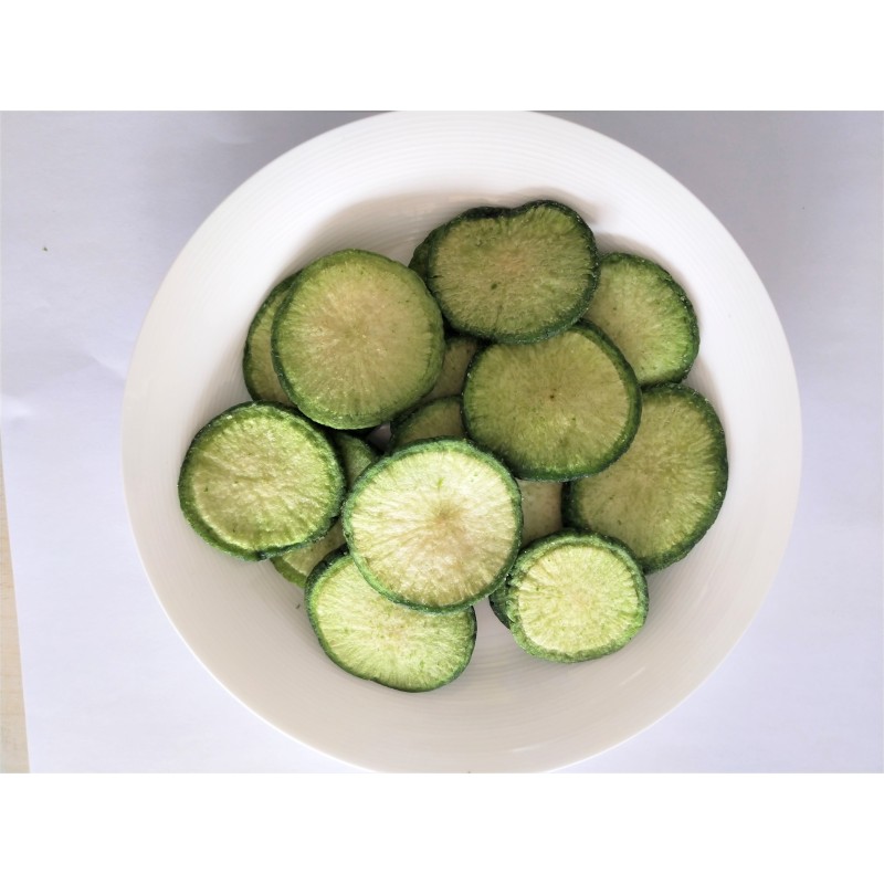 Vacuum Fried Radish Manufacturer - OEM VF Green Slices