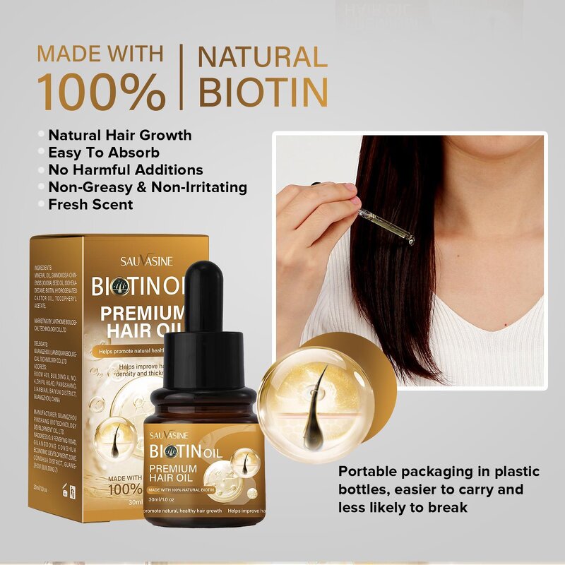 Biotin Hair Oil Factory - Natural 30ml Fresh Fragrance