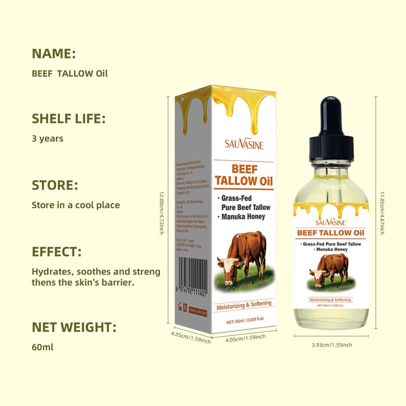 Beef Tallow Oil Manufacturer - Stock Organic 60ml
