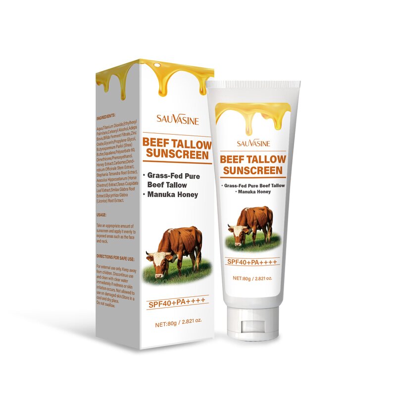 Beef Tallow Sunscreen Manufacturer - 80g Organic SPF40