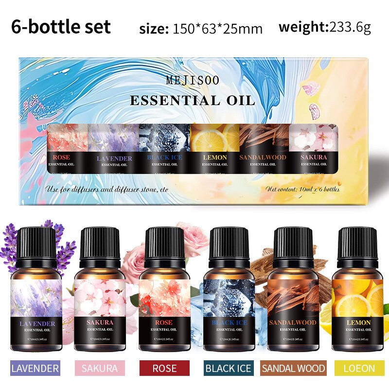Aromatherapy Gift Box Factory - Luxurious 6-Bottle Rose