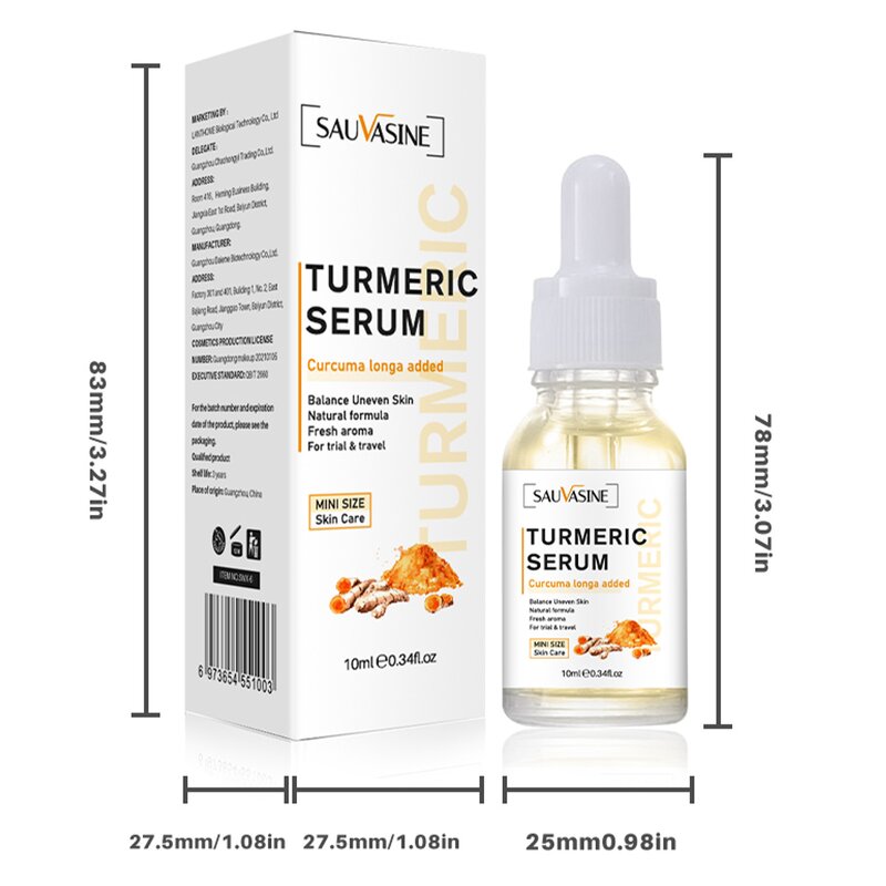 Turmeric Serum Factory - Natural Organic 10ml Dull