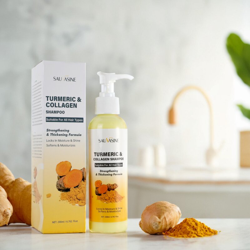 Turmeric Shampoo Manufacturer - Collagen Enhances Shine