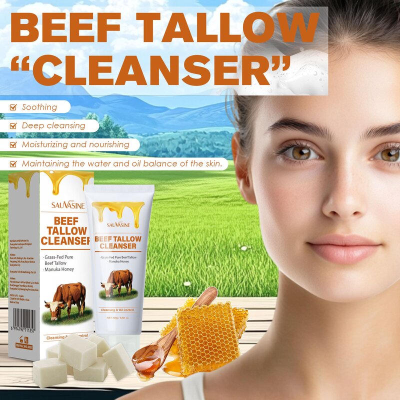 Beef Tallow Cleanser Factory - SAUVASINE Organic Grass