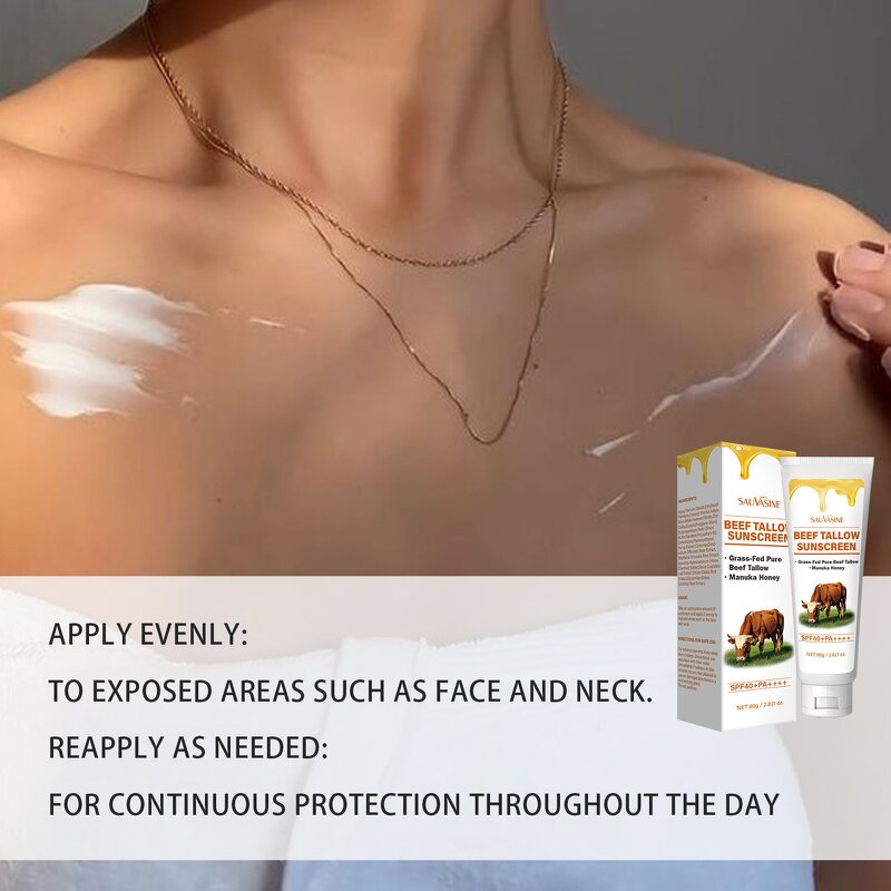 Beef Tallow Sunscreen Manufacturer - 80g Organic SPF40