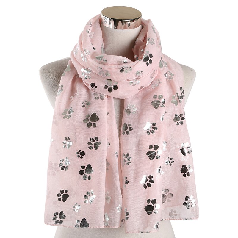 Beach Shawl Factory - Dog Footprint Print Scarf Supplier