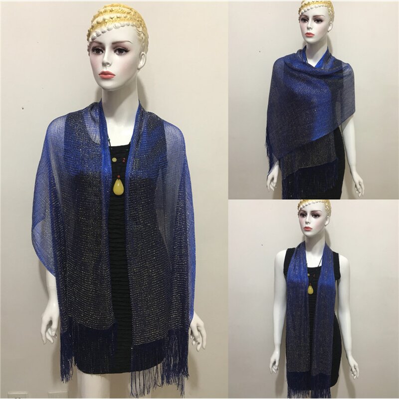 Party Shawl Factory - Rayon Glitter Fringe Scarf Supplier