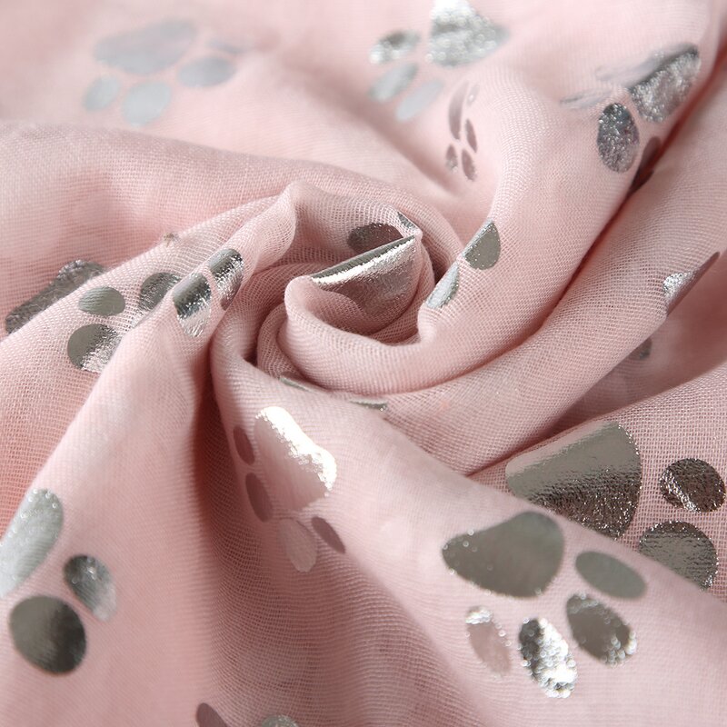 Beach Shawl Factory - Dog Footprint Print Scarf Supplier