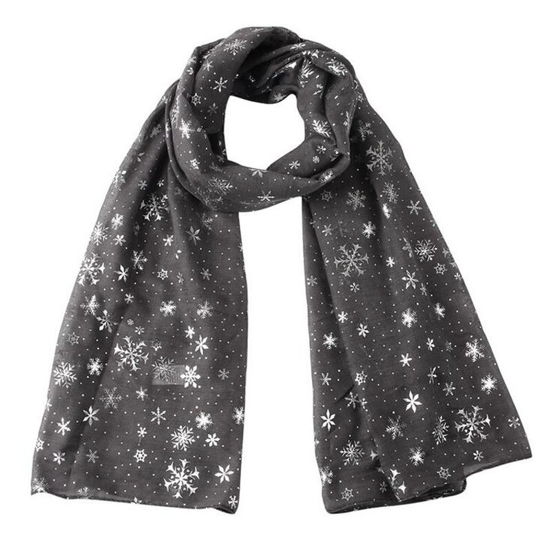 Christmas Scarf Factory - Printed Snowflake Shawl Supplier