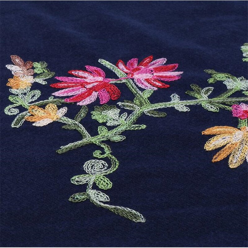 Cashmere Scarf Factory - Embroidery Flower Pashmina Hijab