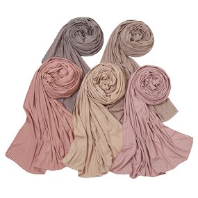 Muslim Hijab Scarf Factory - Pleated Crinkled Cotton Scarf