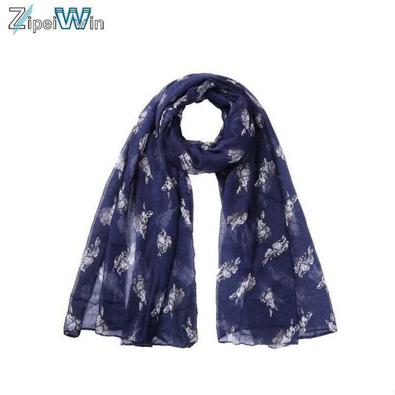 Voile Scarf Factory - Cute Rabbit Printed Long Scarf