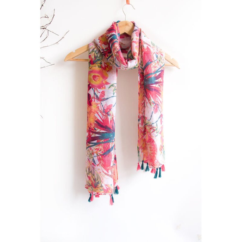 Cotton Beach Scarf Factory - Printed Tassels Shawl Supplier