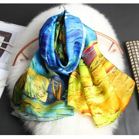 Silk Scarf Manufacturer - Satin Digital Print Scarf Supplier